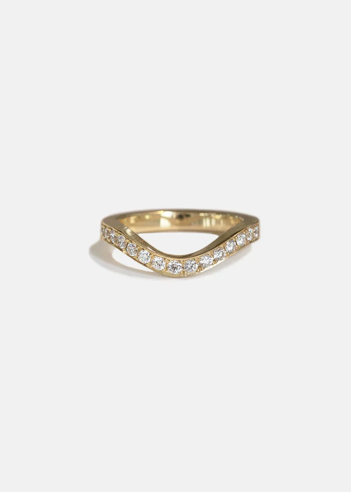 1.0CT Oval E/VS CVD Diamond Half Bezel Curved Engagement Ring With Wedding Band