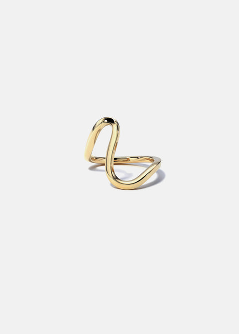 Solid Gold Unique Curved Wedding Band