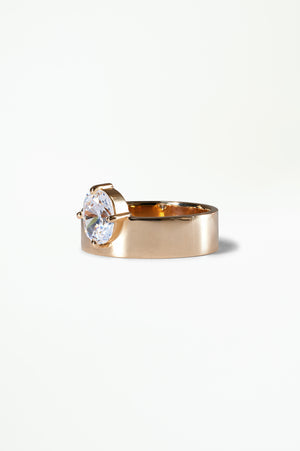1.0ct Oval Unique Solitaire F/VS1 Lab Grown Diamond Engagement Ring