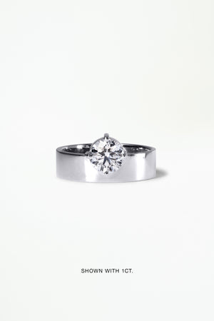 1.0ct Round F/VS1 Lab Grown Diamond Unique Solitaire Engagement Ring