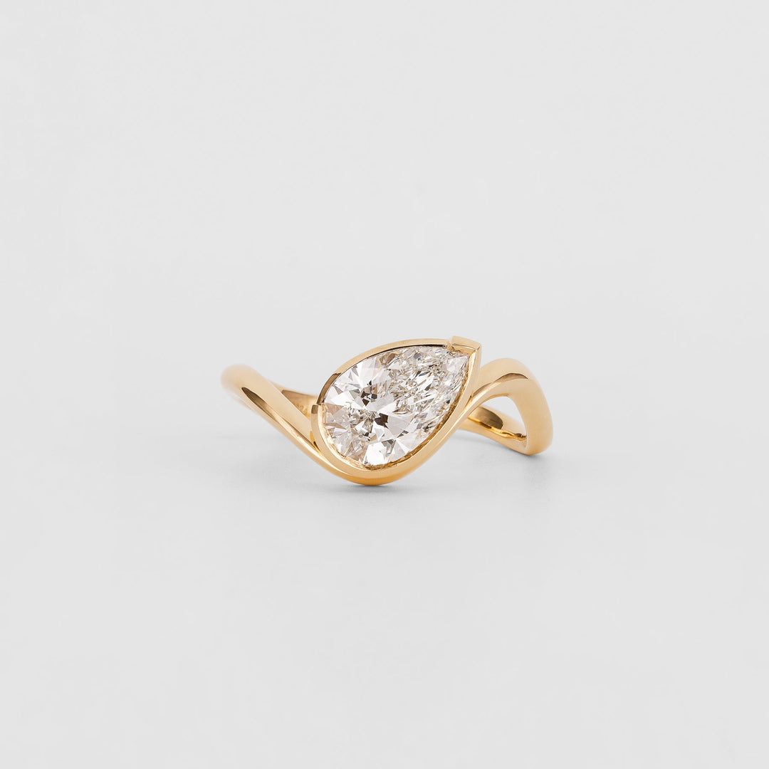 Pear Lab Grown Diamond Engagement Ring