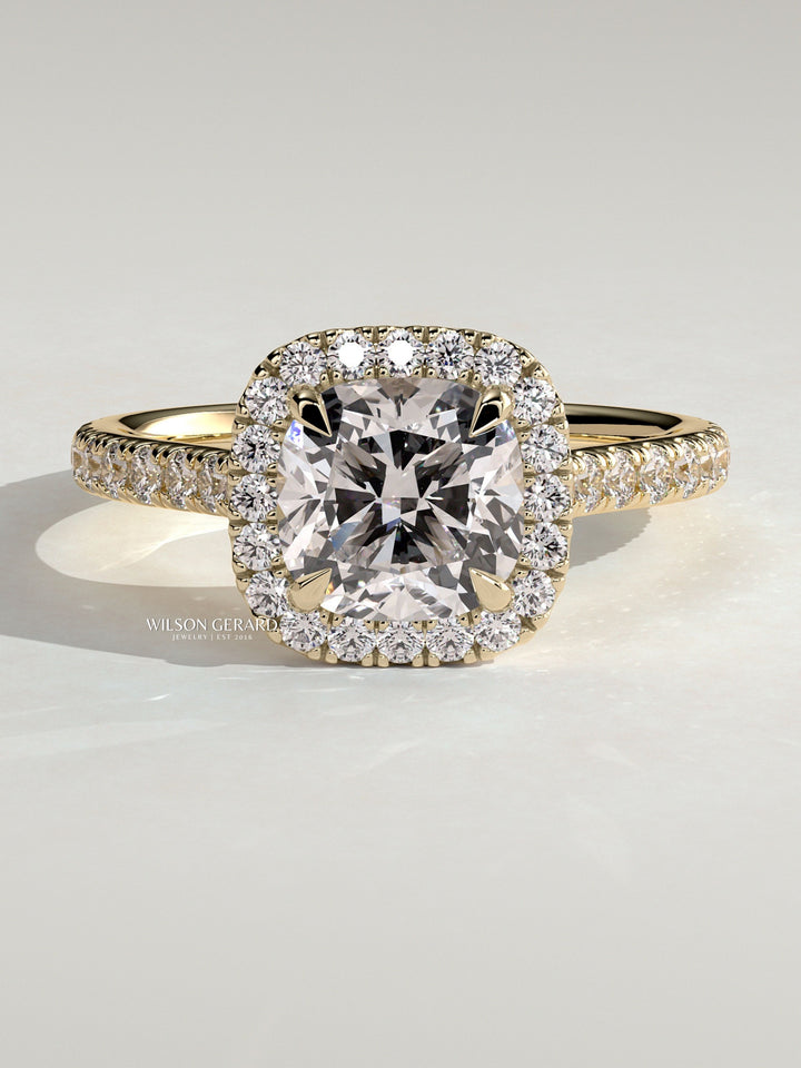1.0CT Cushion Cut Engagement Ring