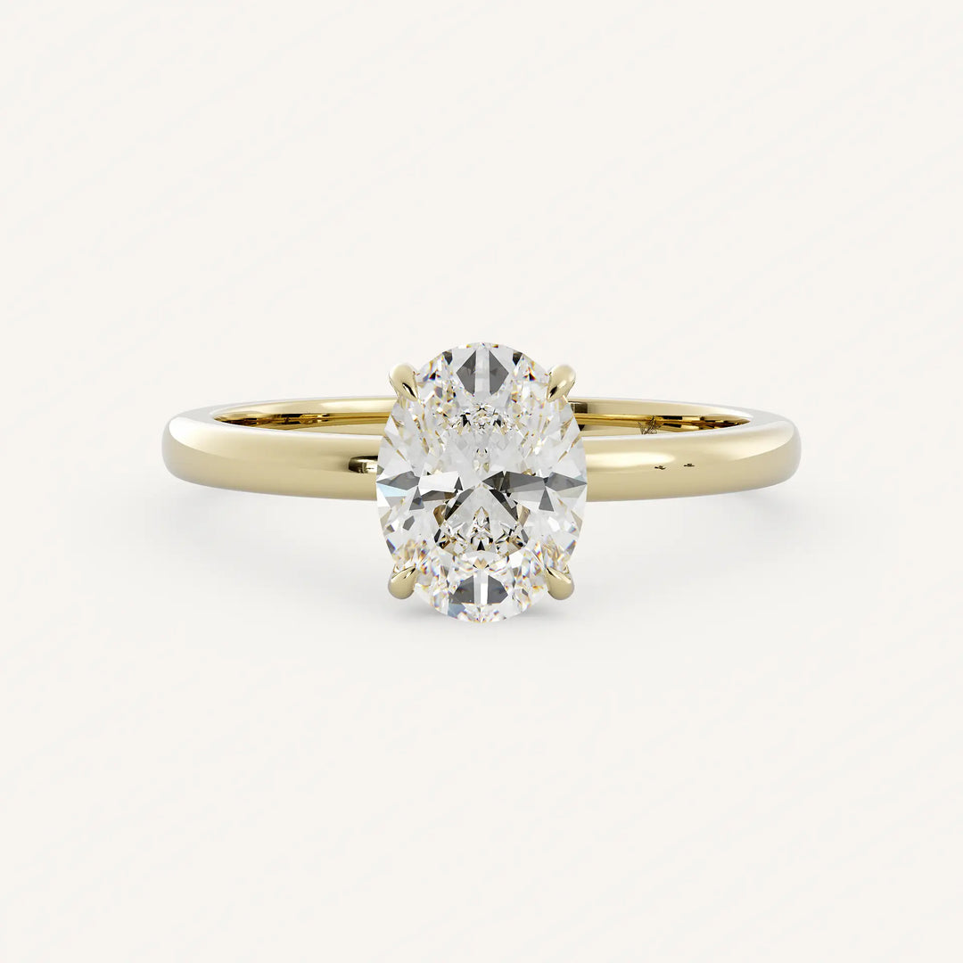 Oval Lab Grown Diamond Solitaire Engagement Ring