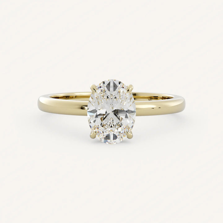 Oval Lab Grown Diamond Solitaire Engagement Ring
