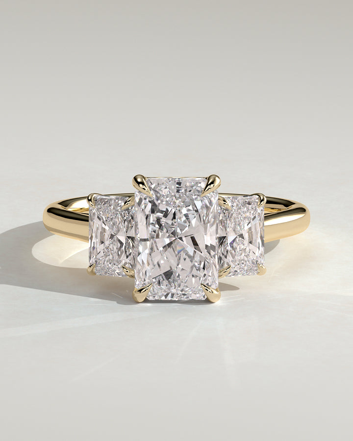 1.0CT Radiant Trilogy IGI Certified CVD Diamond Solitaire Engagement Ring