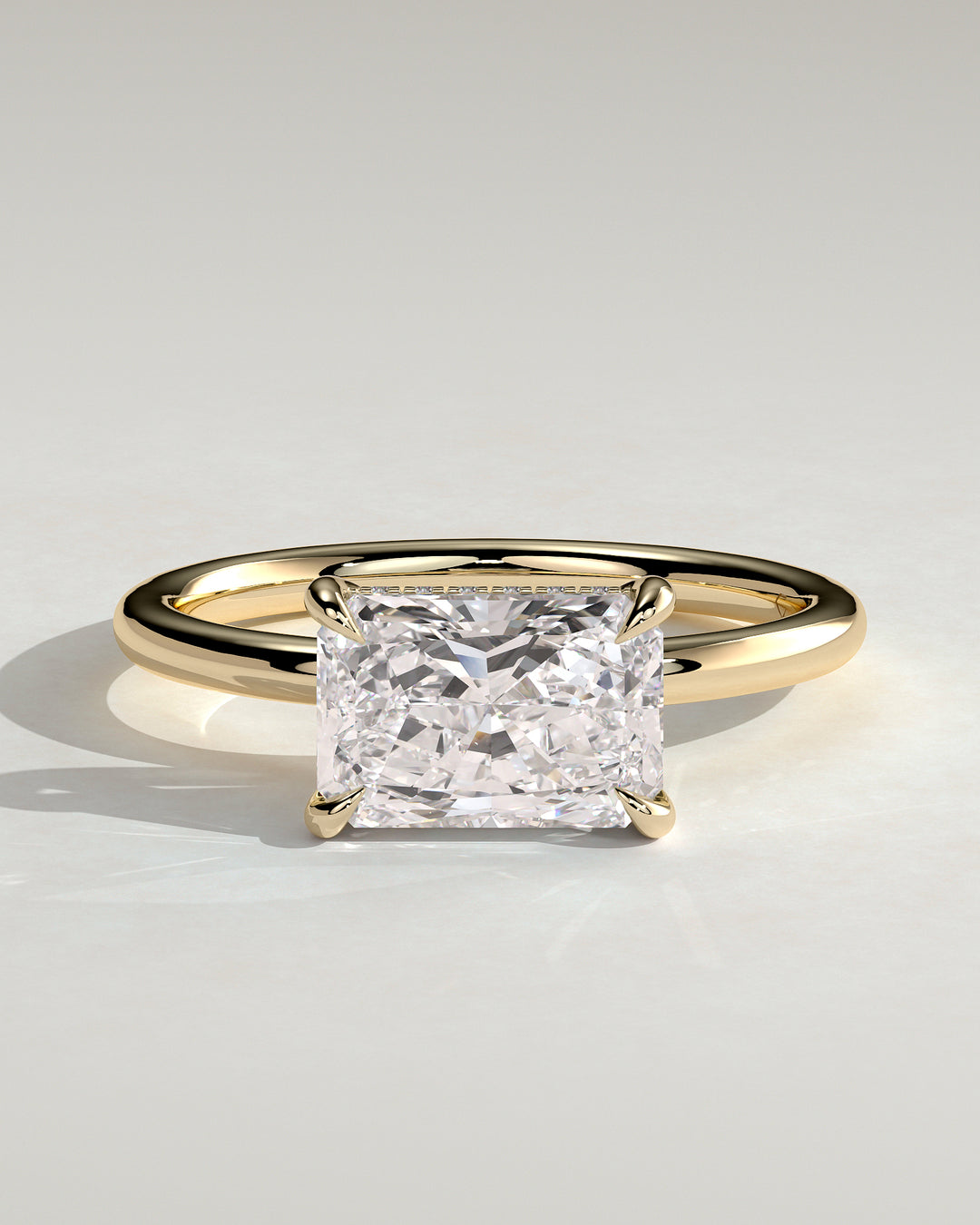 radiant cut engagement ring hidden halo