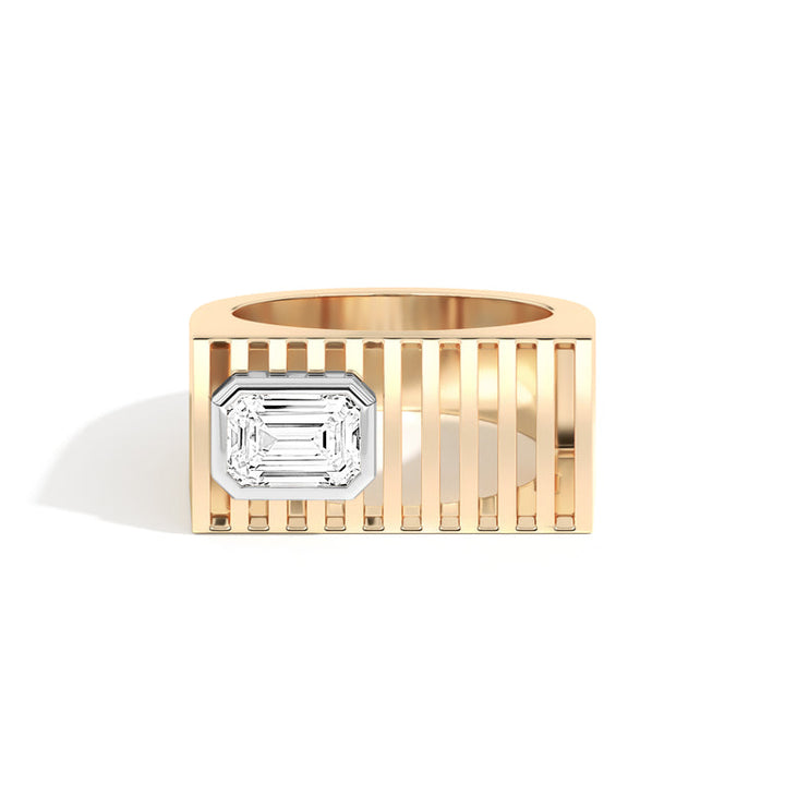 Emerald Cut Lab Grown Diamond Engagement Ring