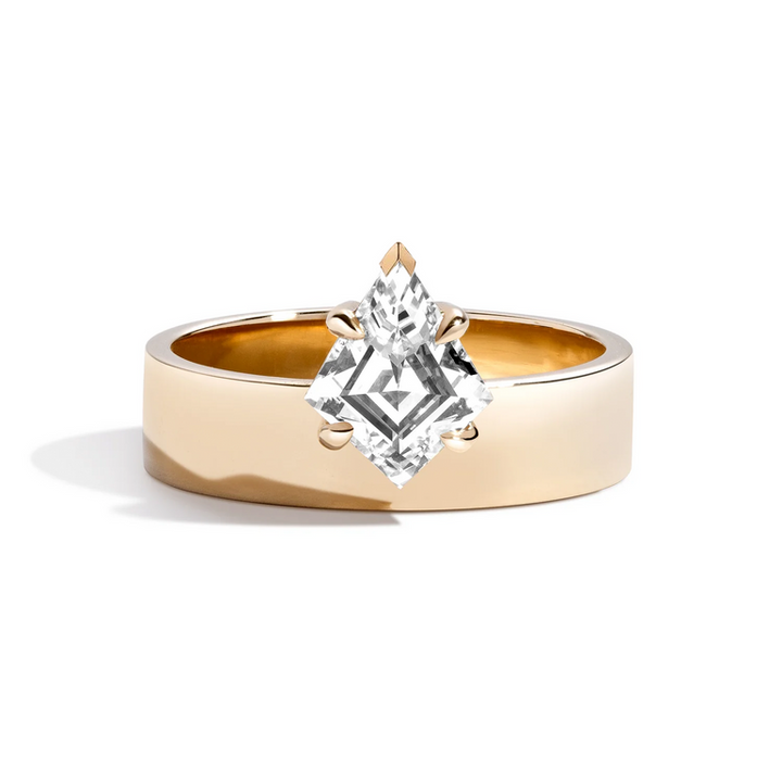 Kite Cut Lab Diamond Engagement Ring