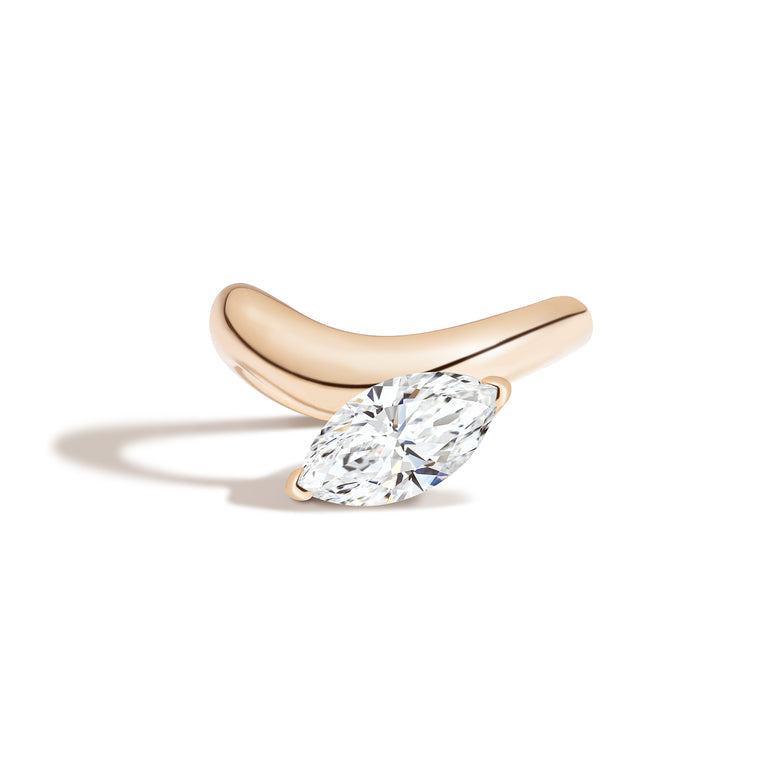 Marquise East West Lab Grown Diamond Engagement Ring