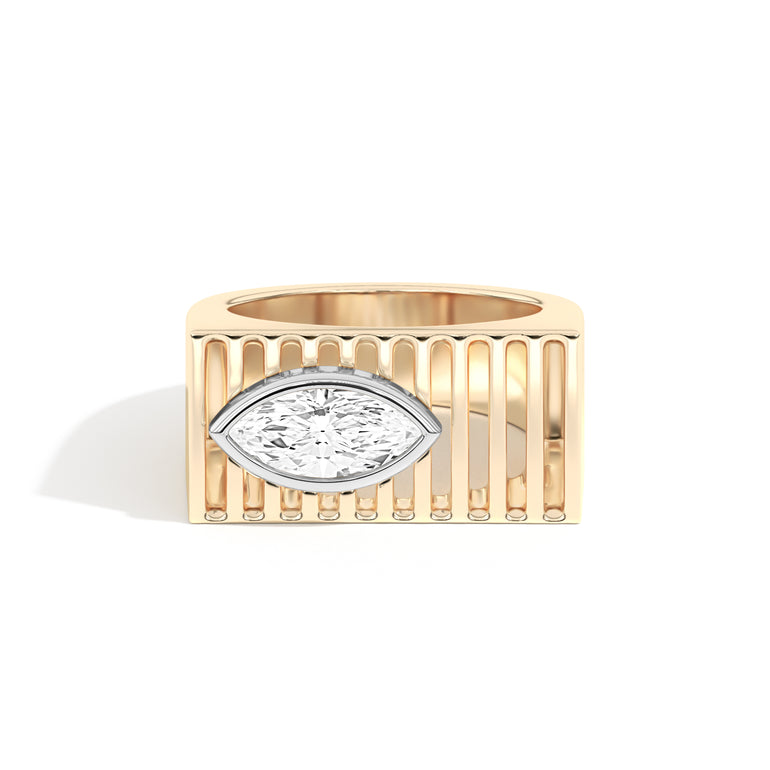 Marquise IGI Certified Lab Grown Diamond Engagement Ring