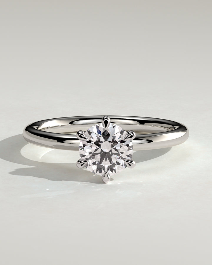 1.0ct Round IGI Certified Lab Grown Diamond Solitaire Engagement Ring