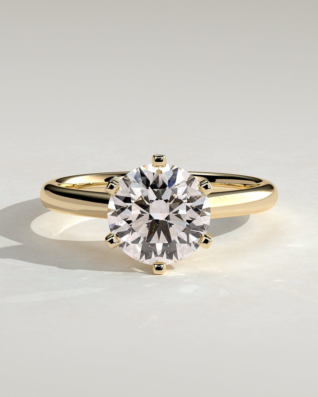 1.0ct Round Solitaire E/VS2 Cathedral High Setting Engagement Ring