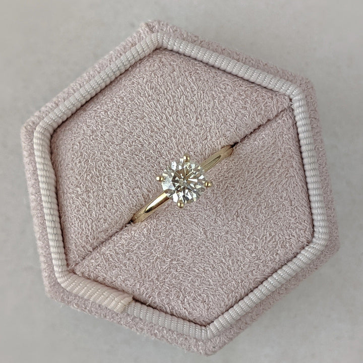 1.15ct Round G- VS1 Lab Grown Diamond Hidden Halo Engagement Ring