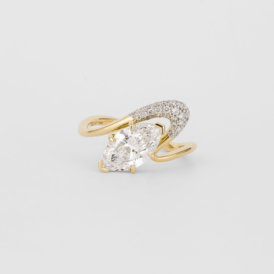 Marquise Diamond Pavé Engagement Ring