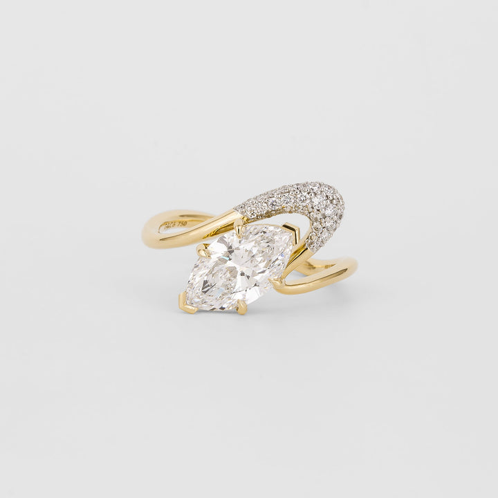 Marquise Diamond Pavé Engagement Ring