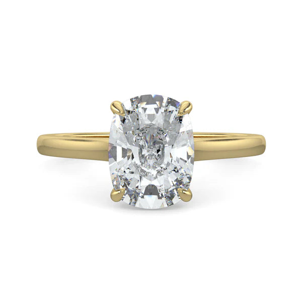 1.5 carat elongated cushion cathedral engagement ring lab grown diamond E VS1 USA