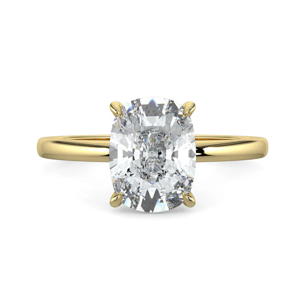 1.5 carat elongated cushion solitaire engagement ring lab grown diamond E VS1 USA