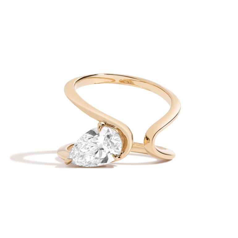 Pear Lab Grown Diamond Engagement Ring