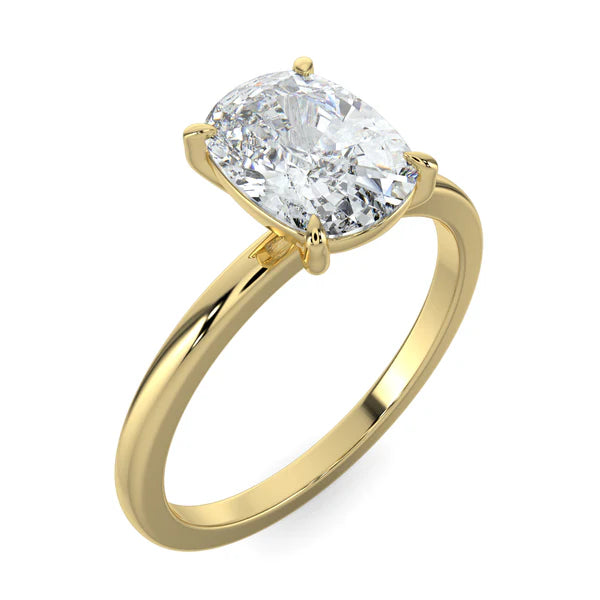 1.5ct elongated cushion E VS1 lab grown diamond solitaire engagement ring USA