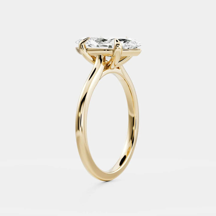 1.5ct marquise IGI lab grown diamond cathedral engagement ring USA