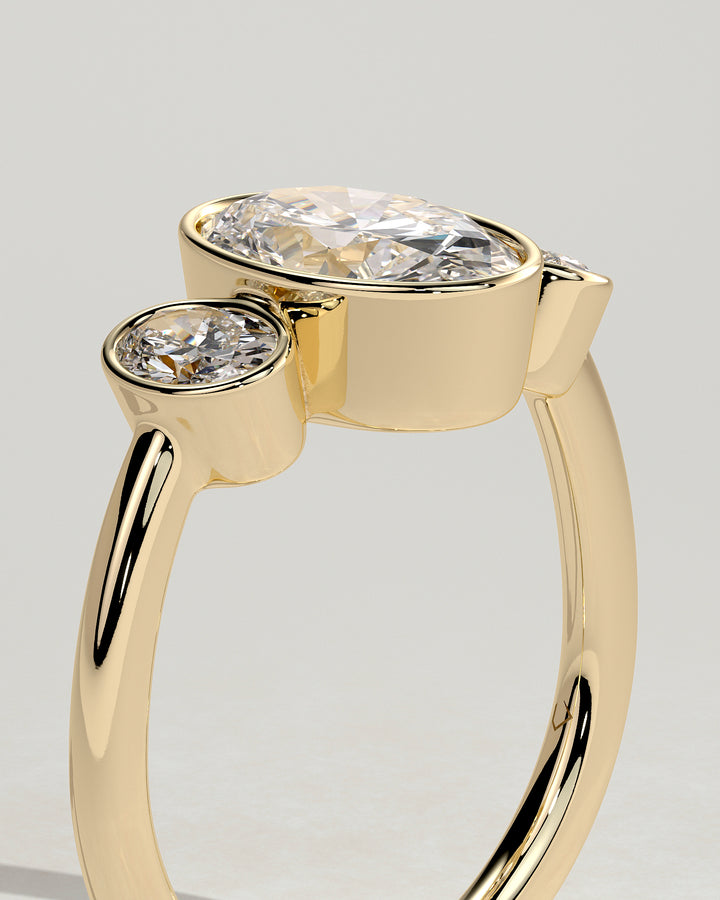 1.5 carat oval lab grown diamond ring