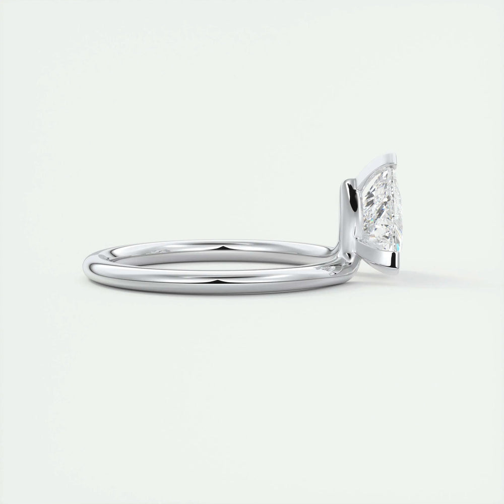 1.5ct Trillion Cut F- VS1 Lab Grown Diamond Solitaire Engagement Ring