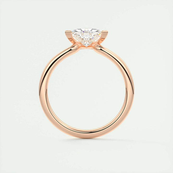 1.5ct Trillion Cut F- VS1 Lab Grown Diamond Solitaire Engagement Ring