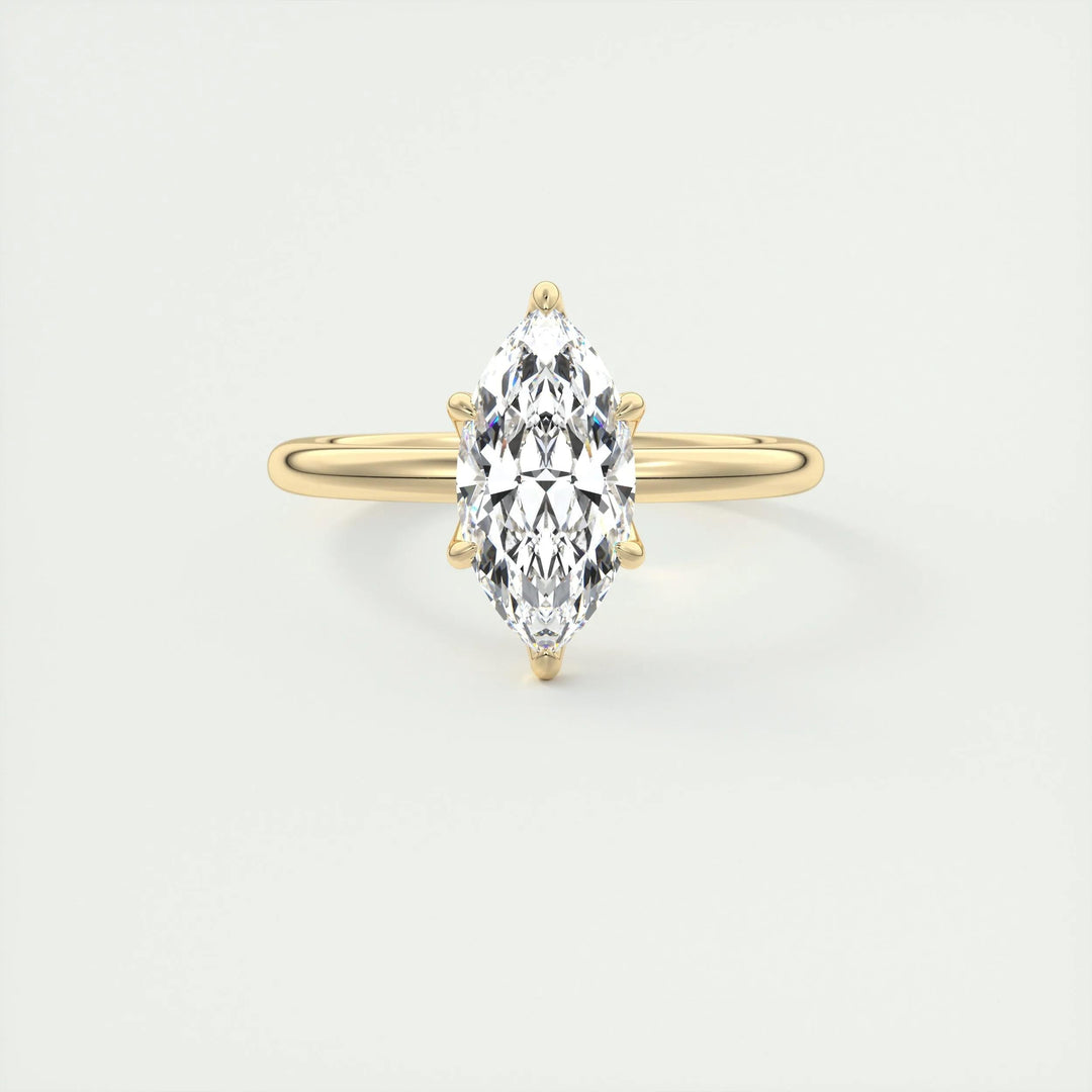 1.5ct Marquise Shaped F/VS1 Diamond Solitaire Engagement Ring