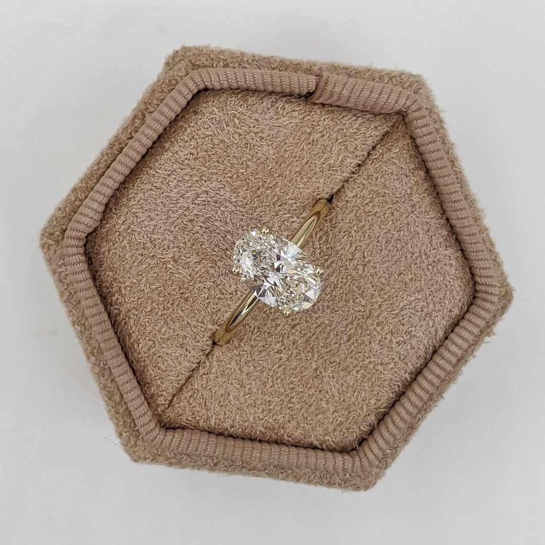 Oval Lab Grown Diamond Solitaire Engagement Ring