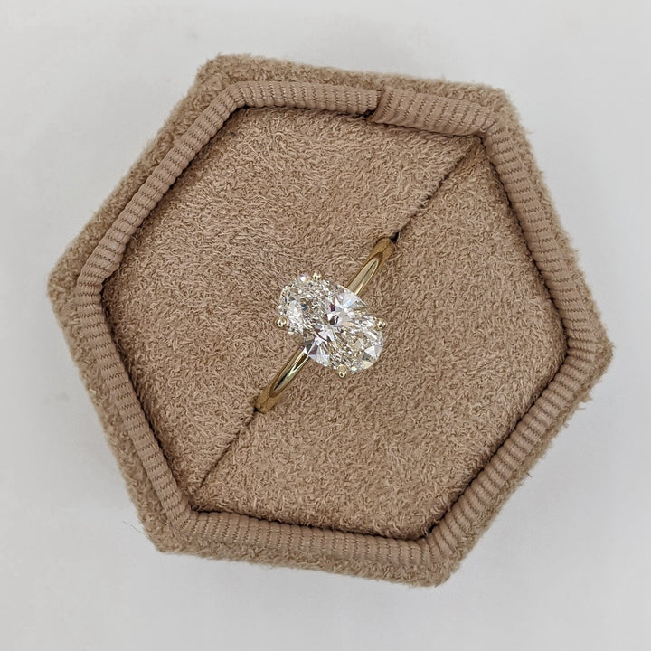 Oval Lab Grown Diamond Solitaire Engagement Ring