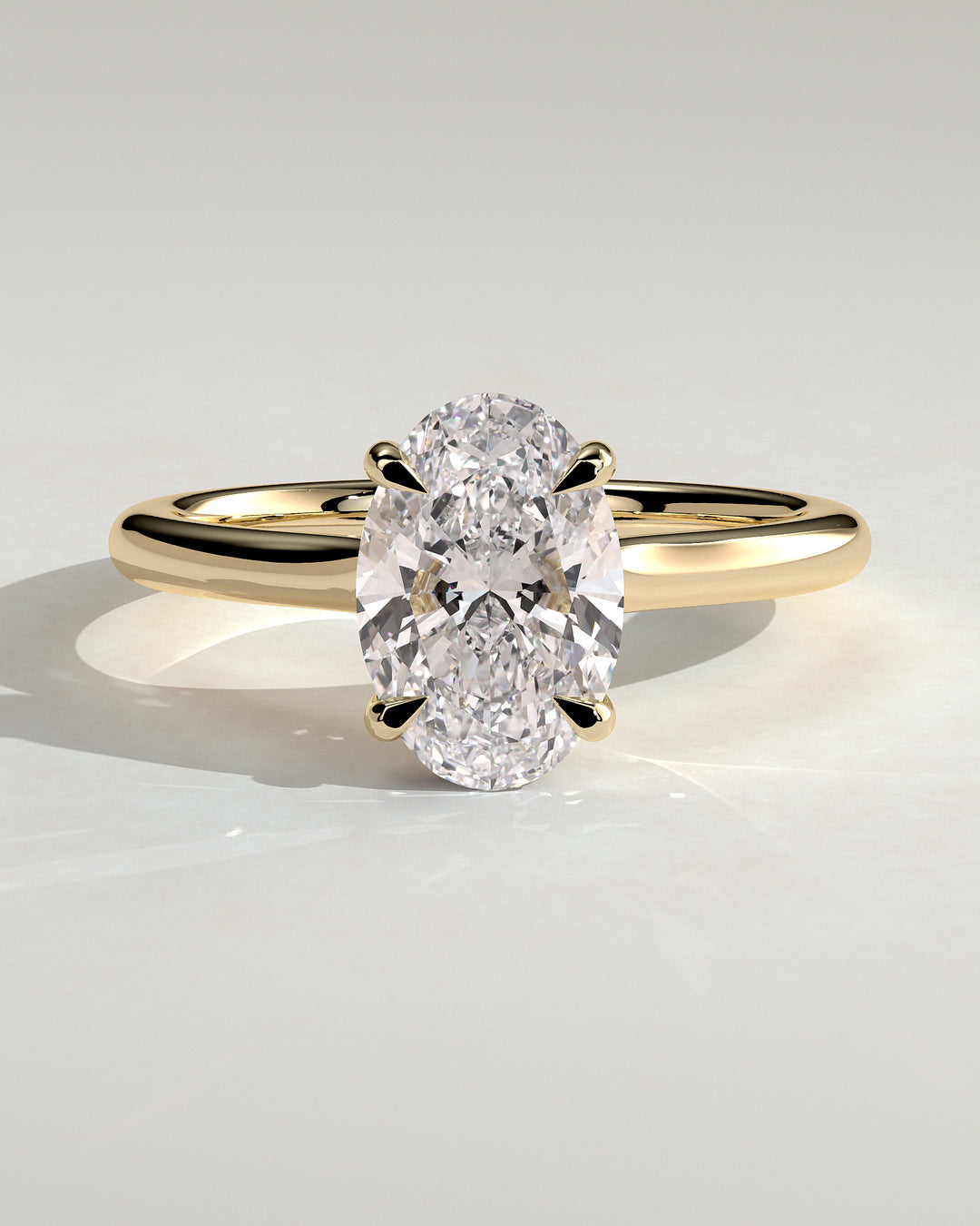 1.5ct Oval Hidden Halo E/VS1 Cathedral Set Engagement Ring