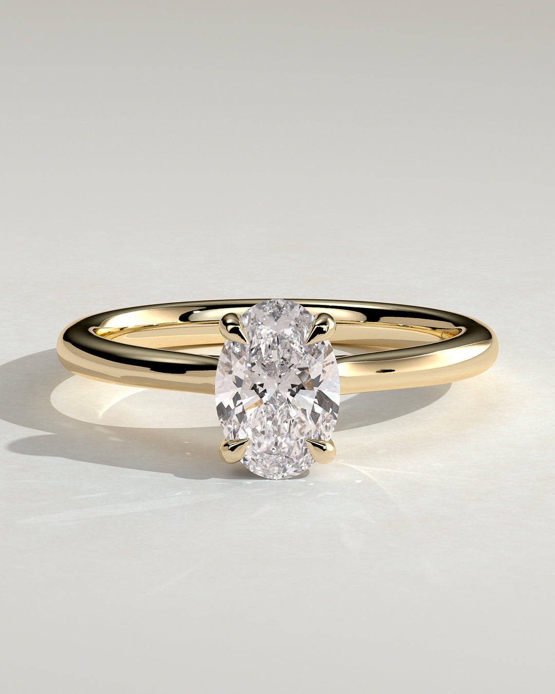 1.5ct Oval Hidden Halo IGI Certified Diamond Solitaire Engagement Ring