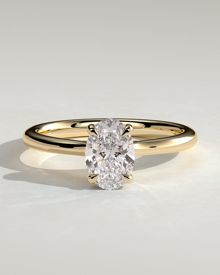 1.5ct Oval Hidden Halo IGI Certified Diamond Solitaire Engagement Ring