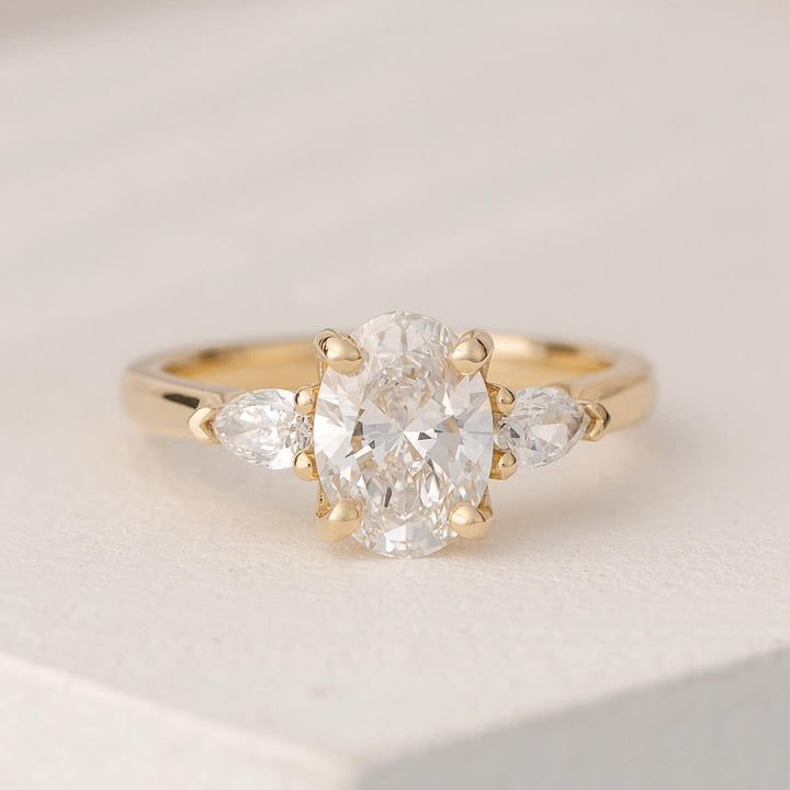 1.5ct Oval Three Stone Lab Grown Diamond Engagement Ring