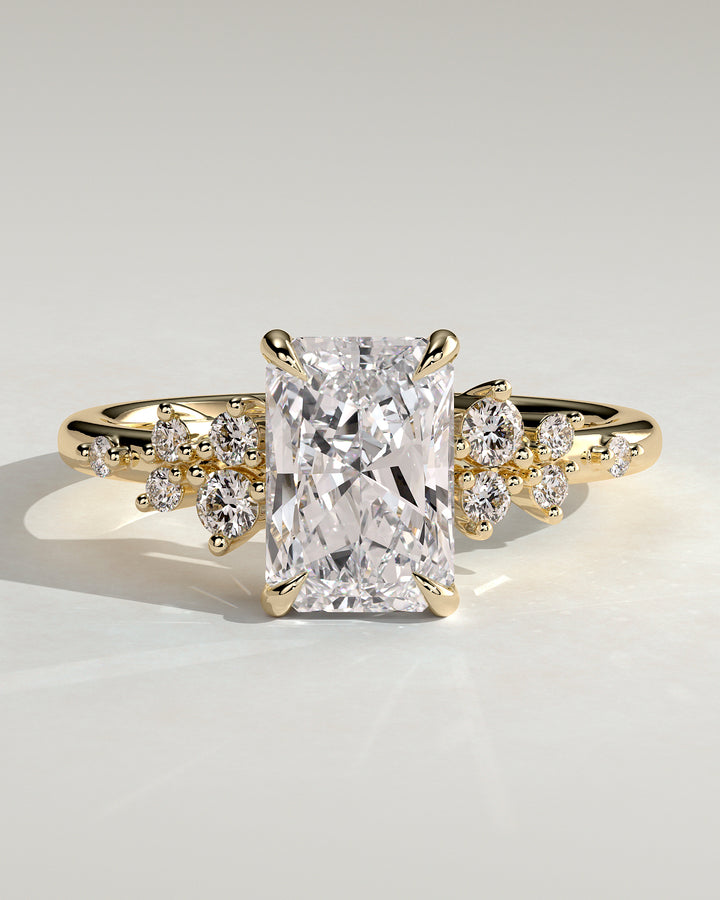 1.5ct Radiant Cluster IGI Certified Lab Grown Diamond  Engagement Ring