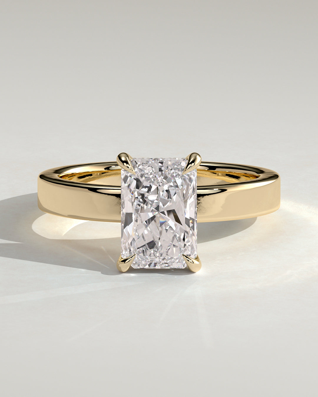 1.5ct Radiant Hidden Halo IGI Certified Lab Diamond Solitaire Engagement Ring