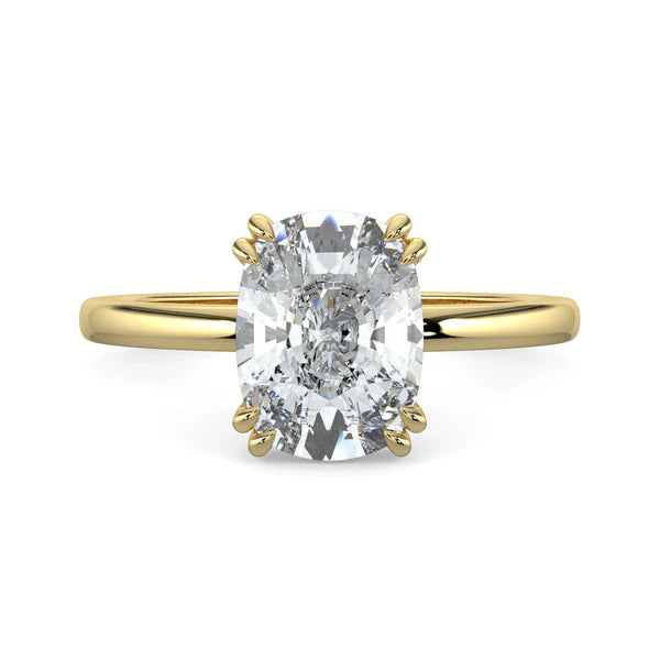 1.5 carat elongated cushion solitaire engagement ring lab grown diamond E VS1 USA