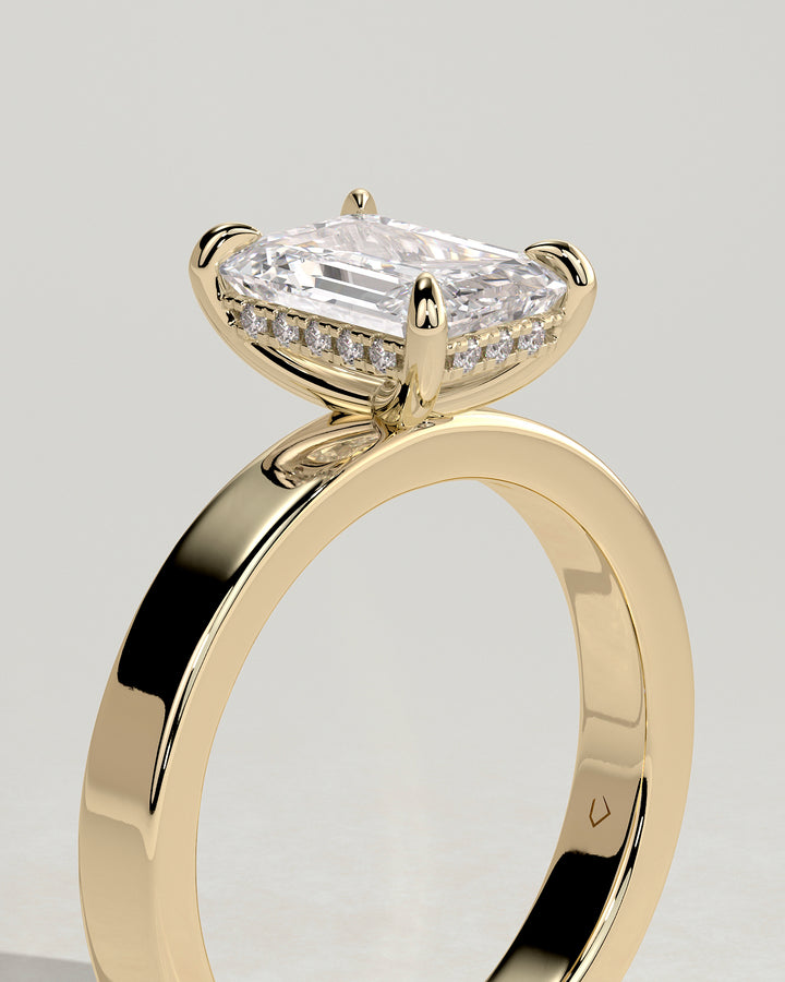 1.5ct emerald cut engagement ring