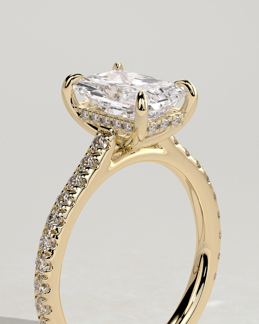 1.5ct radiant engagement ring