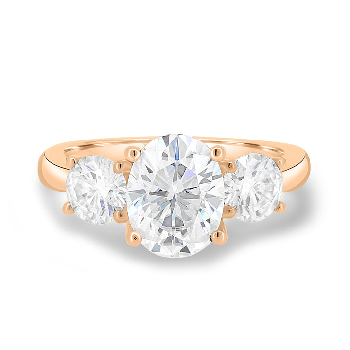 1.68ct Oval Three Stone F/VS2 Lab Grown Diamond Engagement Ring