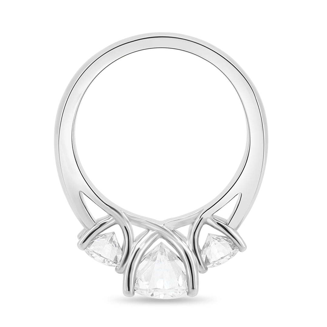 1.68ct Oval Three Stone F/VS2 Lab Grown Diamond Engagement Ring