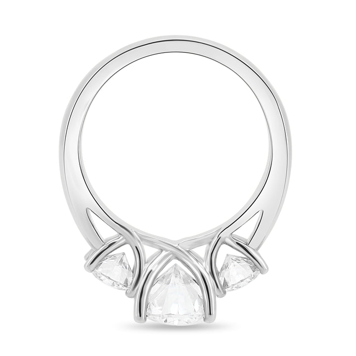 1.68ct Oval Three Stone F/VS2 Lab Grown Diamond Engagement Ring