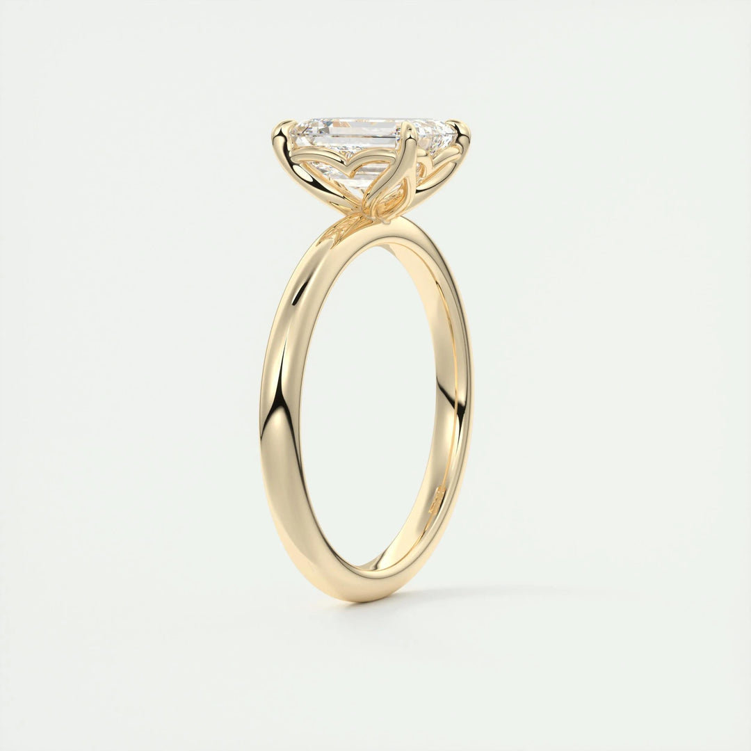 1.75ct Emerald F- VS1 Diamond Solitaire Lab Grown Engagement Ring