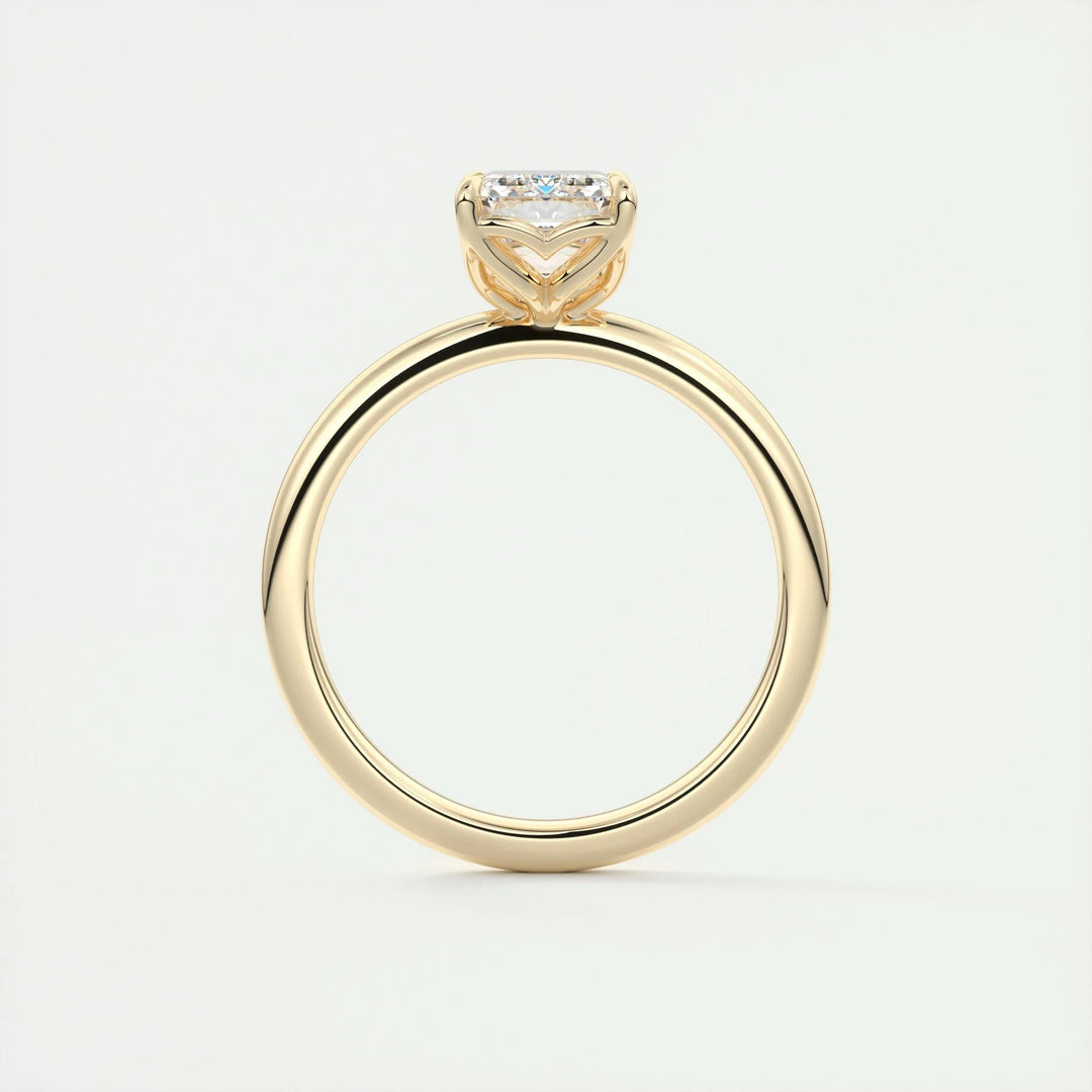 1.75ct Emerald F- VS1 Diamond Solitaire Lab Grown Engagement Ring