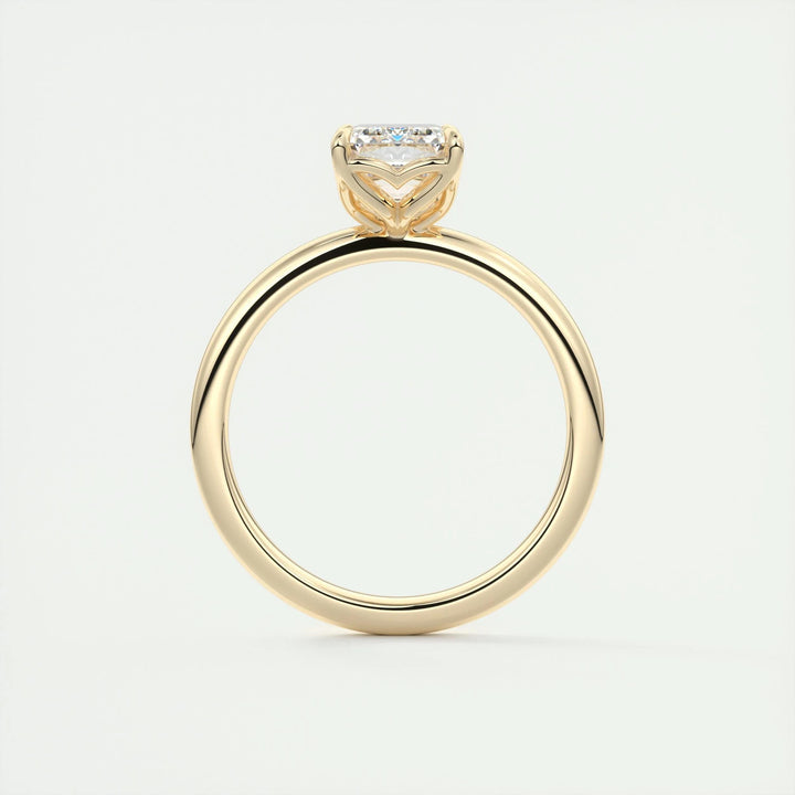 1.75ct Emerald F- VS1 Diamond Solitaire Lab Grown Engagement Ring