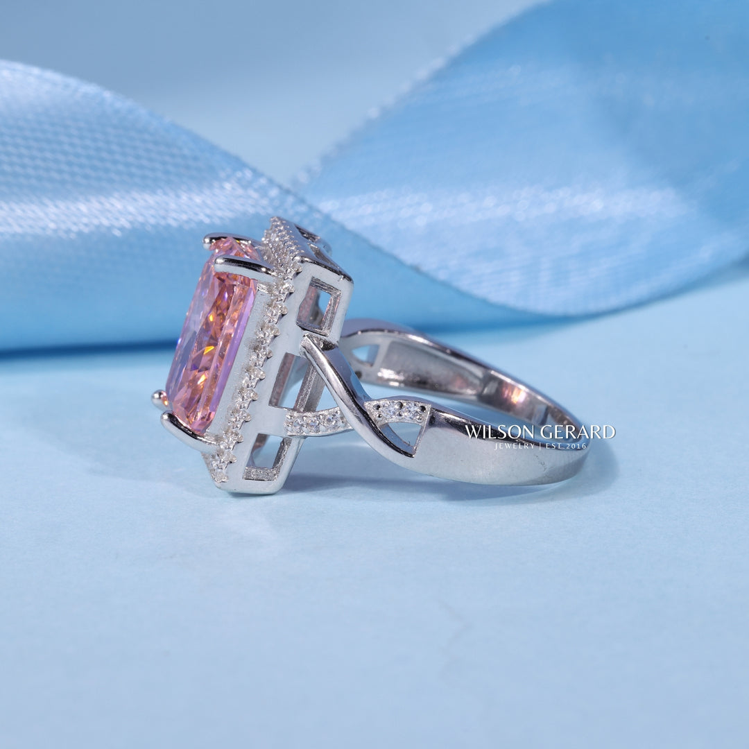 2.50CT Ice Crush Radiant Cut E/VS1 Lab Grown Diamond Halo Split Shank Engagement Ring