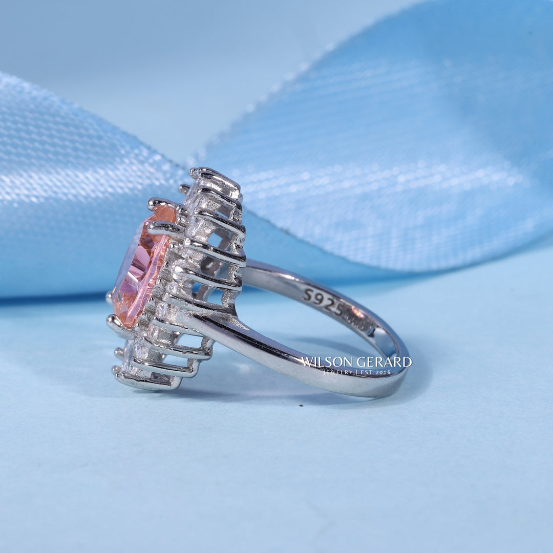2.0CT Oval E/VS1 Lab Grown Diamond Halo Cathedral Engagement Ring