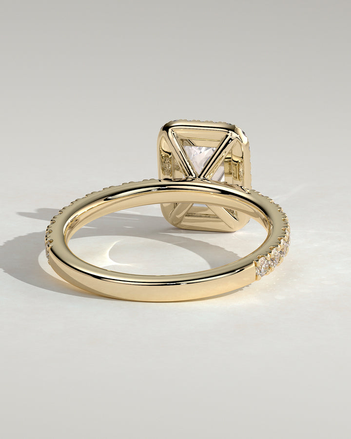 14k white gold emerald cut