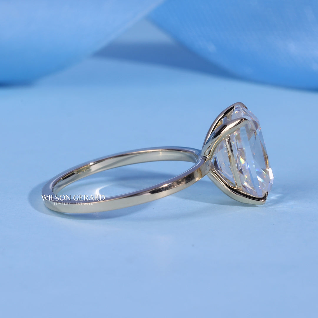 2.0CT Elongated Cushion E/VS1 Lab Grown Diamond Solitaire Timeless Engagement Rings