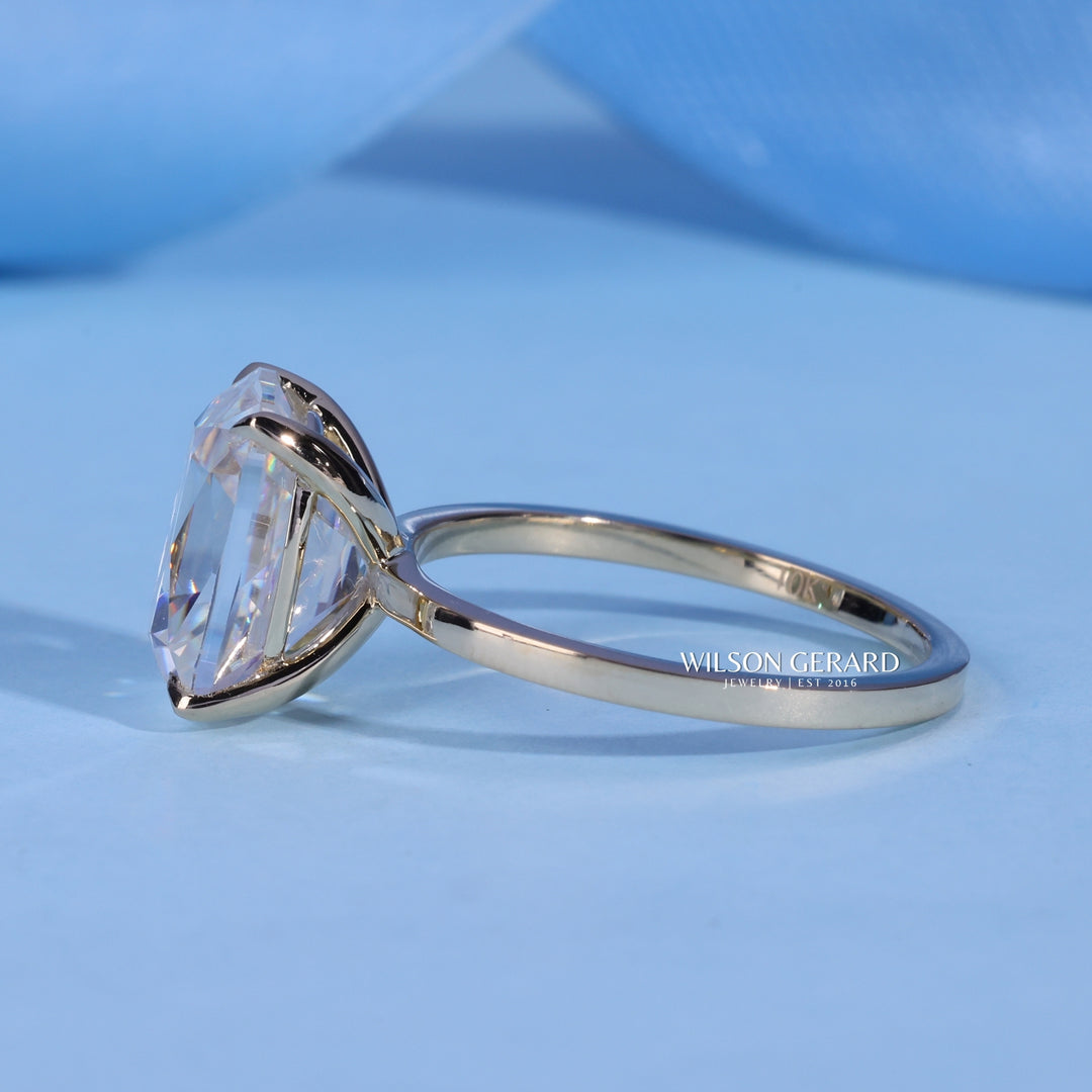 2.0CT Elongated Cushion E/VS1 Lab Grown Diamond Solitaire Timeless Engagement Rings